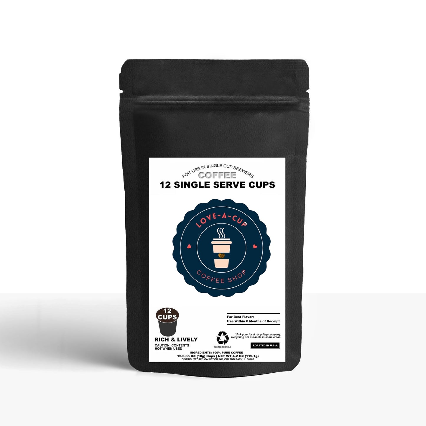 12 Pack Single Serve Coffee Capsules